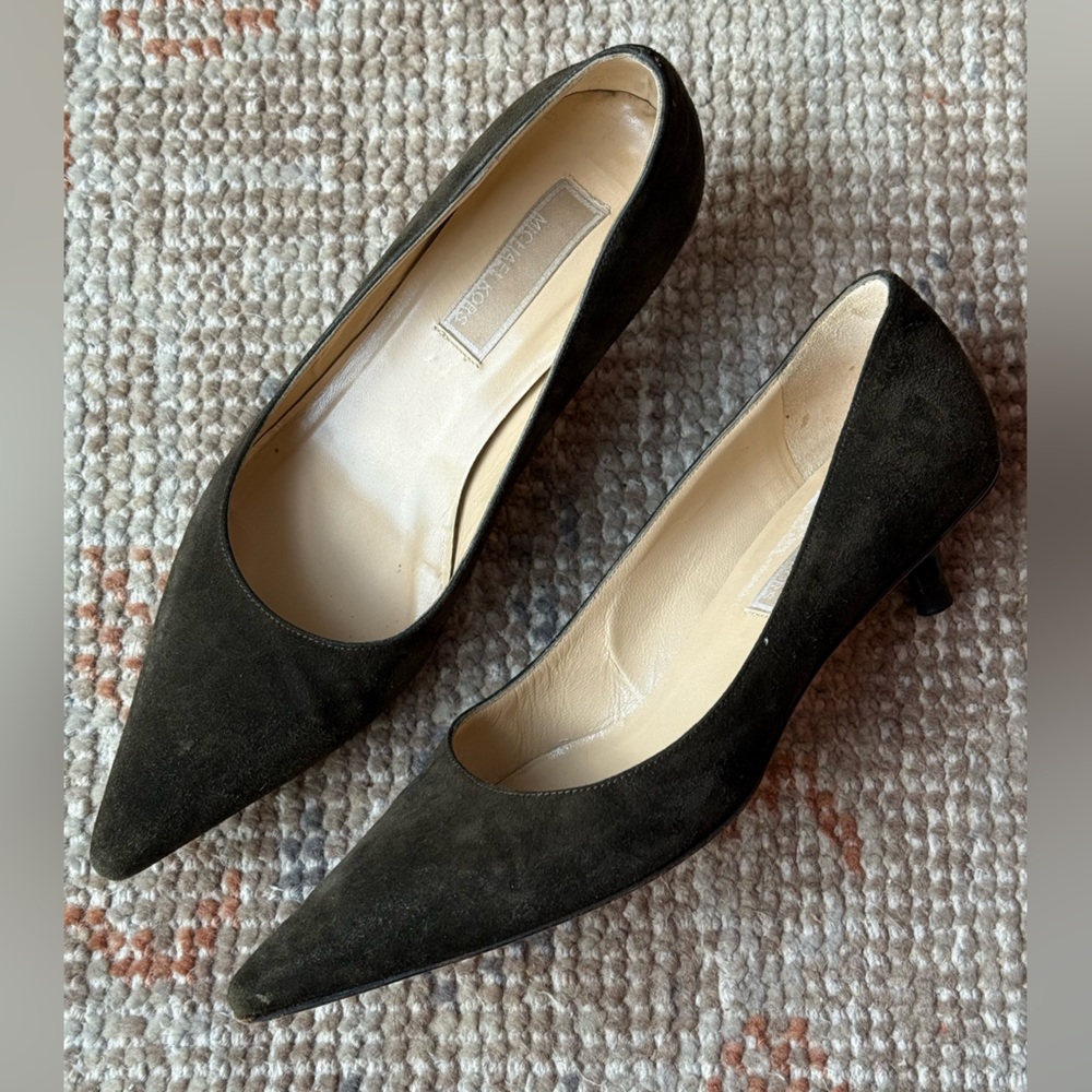 Michael Kors Brown Suede Kitten Heel